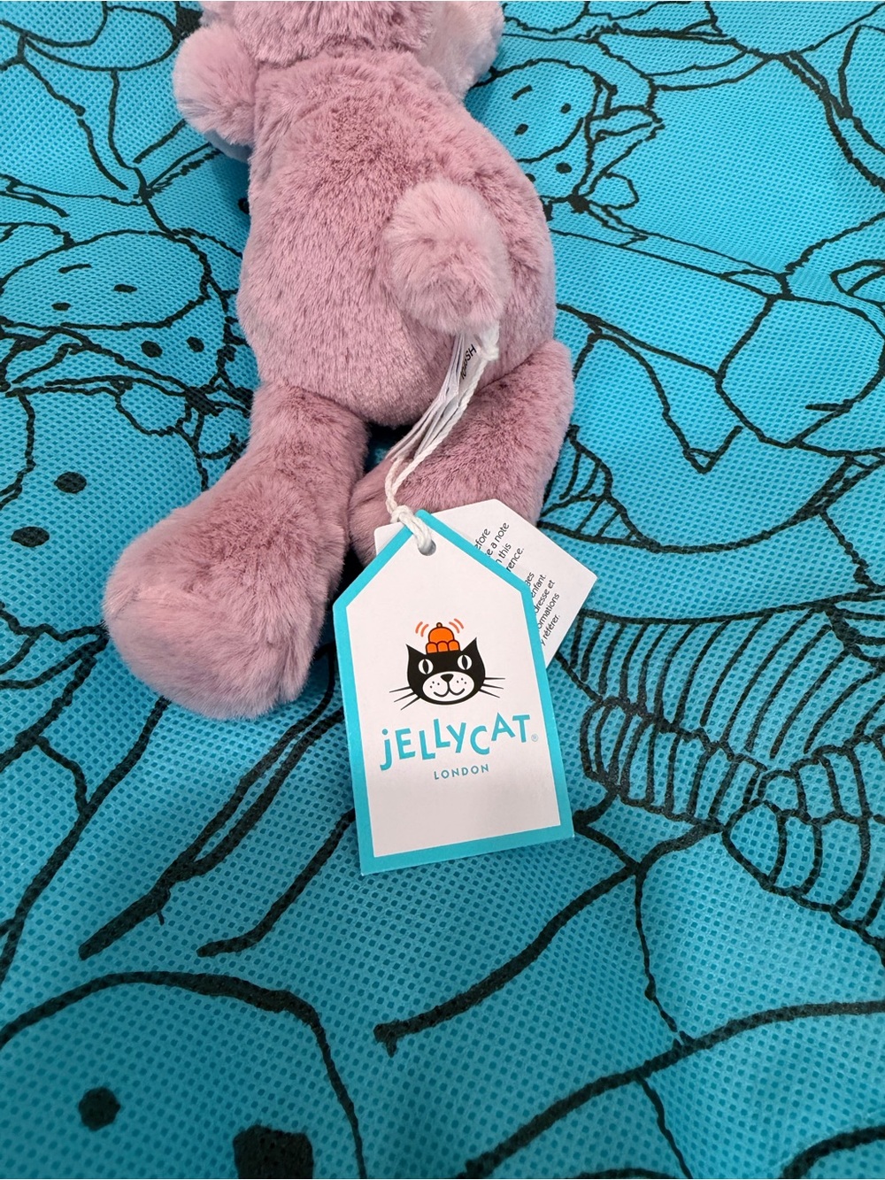 Jellycat smudge tiny hippo authentic with tags - Picture 6 of 8